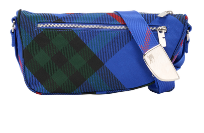 Small Shield Messenger, &pound;250, Handbags, Blue, Canvas, Front view